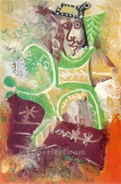 抽象的かつ装飾的 Painting - オム・オ・シャポー 1970 キュビズム